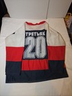 Vintage Ussr Hockey Jersey Tretiak   20 Soviet Union Cccp Red Men Large Printed