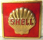        Employee Service Uniform Badge Pin Advertising Shell Gas  Oil Co 
