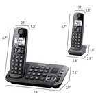 Panasonic Expandable Cordless Phone System Answering Machine 5 Handsets Black