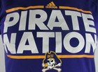 Ecu Pirate s Ncaa Adidas Men s Purple Short Sleeve Athletic T-shirt 
