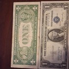 1935e  1 Silver Certificate Error Banknote Mismatched Printing Q57273437g