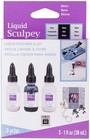 Sculpey Liquid Basics 3 pkg Clear  Black  White