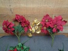 7-  Poinsettia Artificial Silk Floral Stems