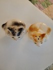 Vintage Porcelain Cats In Baskets Salt   Pepper Shaker Set   3    Euc   Free Shi