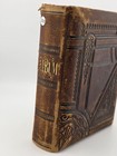 Antique 19th C Victorian Brown Cabinet Tin Type Photo Family Album  Almost Full 
