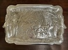 Vintage Arthur Court 1982 Deer Wildlife Serving Tray Aluminum Platter Tray 22   