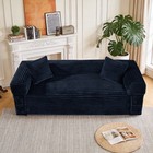 2-in-1 Convertible Sofa Bed floor Couch With Pillows Hybrid Sofa Pocketed Spring