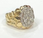 2ct Round Cut Lab Created Diamond Men s Wedding Anniversary 14k Gold Finish Ring