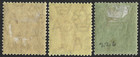 Barbados 1921-24 Kgv Set Of 3 Wmk Mcca Sg 213 215 Mint  hinged  Cat   12 