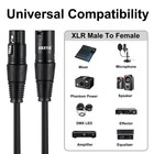 Xlr Cable 3ft 4-pack  Male To Female Mic Patch Cords For Dmx512 Lighting
