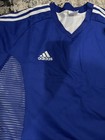 Adidas Real Jersey Soccer Football Clima Coolshort Sleeve Xl Blue Mesh On Side