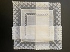 Lovely Vintage Hankie Fancy Lace Bridal Wedding Heirloom Handkerchief Euc