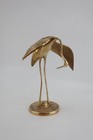 Vintage Solid Brass Heron Crane Figurine  Elegant Mid Century Decor 7 