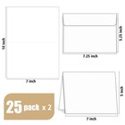 Blank Cards And Envelopes 5x7  25 Pack 5x7  White