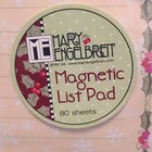 New Nip Mary Engelbreit Magnetic Note list Pad Santa Reindeer Christmas 80 Sheet