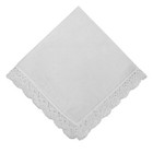 Vintage Dainty Cotton Handkerchief With Crochet Edges Set Of 5 Embroidery Blank