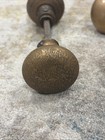 Antique Solid Brass Round Door Knob Set Vintage Hardware W  Spindle