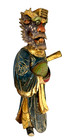 Antique Chinese Dragon-head Temple Guardian     Hand Carved Wood Figure