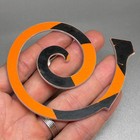 Vtg Signed Boris Bally Modernist Artist Brooch Pin Road Traffic Sign Spiral Big