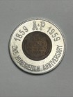 1958-d Denver Encased Lincoln Wheat Cent Penny  A p 100th Anniversary Token