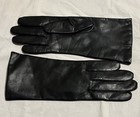 Fownes Gloves Women Size 7 1 2 Black Leather Dress   Wpl9522 Full Acrylic Lined