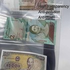 20sheets 120 Pockets Currency Sleeves Paper Money Collection Pages For Banknotes