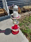 Birdbath   Feeder   Glass Gumball   Indoor Outdoor Home Decor Approx 34 Inches 