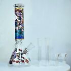10  Glass Bong Smoking Hookah Water Pipe Heavy Tobacco Beaker With 14mm Bowl