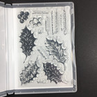 Stampin Up Leaves Of Holly Stamp Set Christmas Phrases Messages