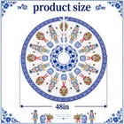48 Inch Nutcracker Chinoiserie Tree Skirt  Round Chinoiserie Tree Skirt