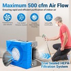 Mounto Af650 550cfm Hepa Air Scrubber Cleaner For Commercial Air Purification