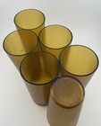 Vintage Texan Brown Plastic Cups Set Of 6 - 12oz Restaurant Ware
