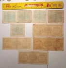 1943 Italy Wwii Allied Military Authority 9 Note Set  1 To 1000 Lire Notes