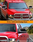 Mirror Covers Caps Fit For 2009-2018 Dodge Ram Exterior 2009-2018 black 