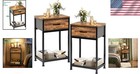 Night Stands Set Of 2 end Tables With Drawer For Bedroom Bed Side Table