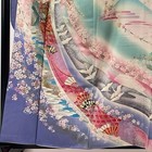 Furisode  Length 158cm  Sleeve 65cm M  With Seal  Drum  Cherry Blossom  Embroide