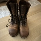 Origin Brown Leather Lace-up Work Boots Eh Safety Men   s 11 5 D Made In Usa