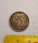 Old 5 Centavos Coin 1886 Colombia