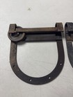 Antique Vintage Horseshoe U Shaped Metal Barn Door Rollers Hangers Pair Set