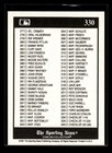 1991 The Sporting News Conlon Collection  330 Checklist 221-330  ex  bas 