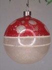 Vintage Antique Blown Glass Stencil Polka Dots Ball Christmas Ornament Germany