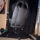 Black   White High-back Racing Style Swivel Computer Gaming Chair W  Armrests