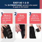 Qty 6 Extremit-ease Compression Garment Unisex 30-50 Mmhg Lower Leg Xsmall Reg