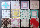 Lot 30   Vintage Hankies   Flowers   Poodle   Lace   Tatting   Embroidery