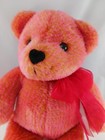 2002 Speaking Avon Teddy Bear Plush Vintage Pink Red Gold 12 h Works
