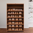 9-tier Bamboo Shoe Rack Cabinet Shoe Cabinet With Flip Door For Storing Shoe New