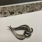 Lot Of 3 Vintage - Modern Brooch Pins Silver Tone