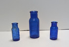 Antique 1900s Cobalt Blue Bromo Seltzer Emerson Medicine Bottle 2 75    4  Lot 3