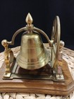 Nautical Ships Bell Desk Mount  Leonard Silver Mfg Solid Brass Vintage