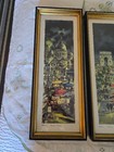 Vtg  Maurice Legendre Two Framed Picture Prints Sacre Couer champs Leyses Set 